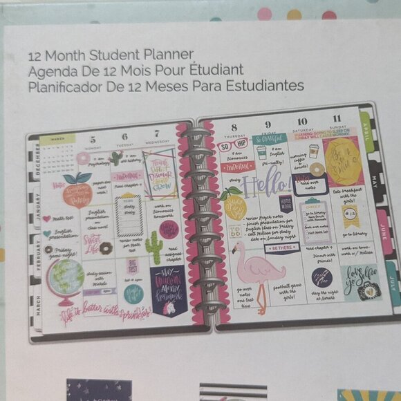 NWT Back School Happy Planner Classic Student Box Kit 2017 Outdated Highlighter - Picture 9 of 9